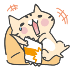 Slowly cat by peco sticker #7691545