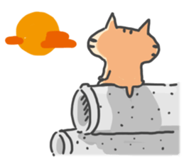 Slowly cat by peco sticker #7691576