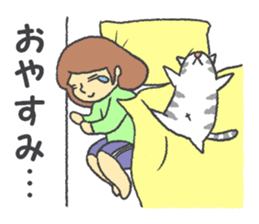 Pleasant life with the cat sticker #7691979