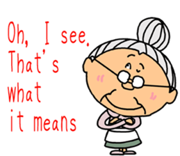 *Grandmother* - English ver. - sticker #7692543