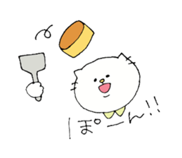 Cat daily to work in a cafe. sticker #7692605