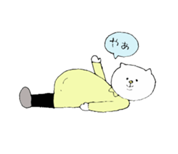 Cat daily to work in a cafe. sticker #7692608