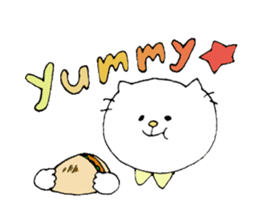 Cat daily to work in a cafe. sticker #7692613