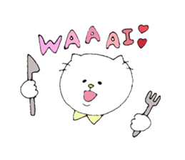 Cat daily to work in a cafe. sticker #7692614