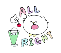 Cat daily to work in a cafe. sticker #7692615