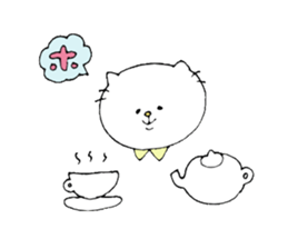 Cat daily to work in a cafe. sticker #7692626