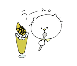 Cat daily to work in a cafe. sticker #7692629