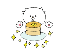 Cat daily to work in a cafe. sticker #7692634