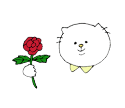 Cat daily to work in a cafe. sticker #7692638