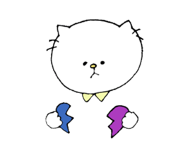 Cat daily to work in a cafe. sticker #7692640