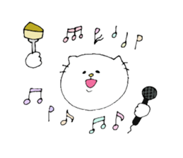 Cat daily to work in a cafe. sticker #7692641