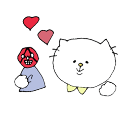 Cat daily to work in a cafe. sticker #7692643