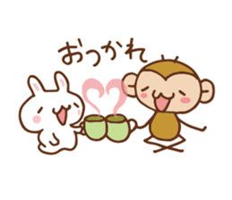 SARUO and USAMI 6 Cute lovers ver. sticker #7693332