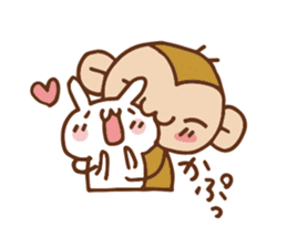 SARUO and USAMI 6 Cute lovers ver. sticker #7693343