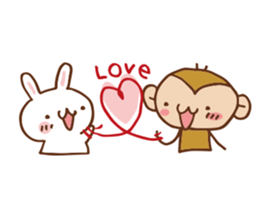 SARUO and USAMI 6 Cute lovers ver. sticker #7693349