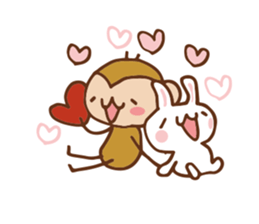 SARUO and USAMI 6 Cute lovers ver. sticker #7693350