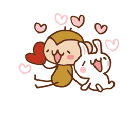 SARUO and USAMI 6 Cute lovers ver. sticker #7693350