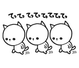 Three white cats sticker #7693924