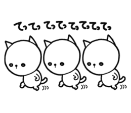 Three white cats sticker #7693924