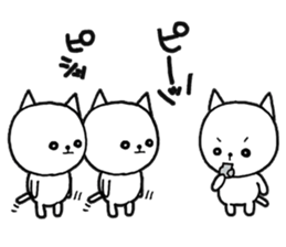 Three white cats sticker #7693925