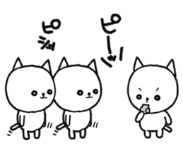 Three white cats sticker #7693925