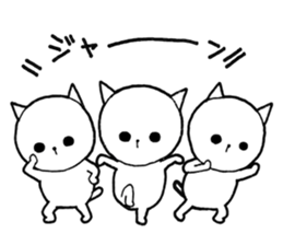 Three white cats sticker #7693926