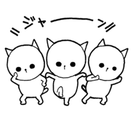 Three white cats sticker #7693926
