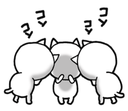 Three white cats sticker #7693927