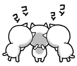 Three white cats sticker #7693927