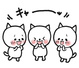 Three white cats sticker #7693928