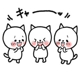 Three white cats sticker #7693928
