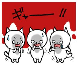 Three white cats sticker #7693930