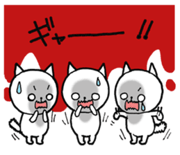 Three white cats sticker #7693930