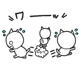 Three white cats sticker #7693931