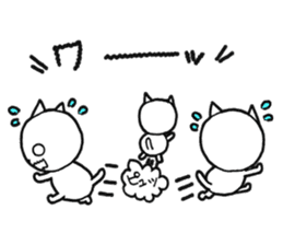 Three white cats sticker #7693931