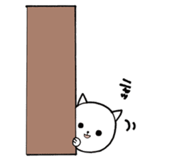 Three white cats sticker #7693932