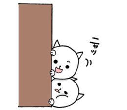 Three white cats sticker #7693933