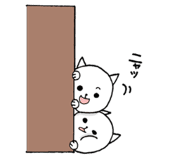 Three white cats sticker #7693933