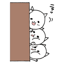 Three white cats sticker #7693934