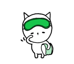 Three white cats sticker #7693939