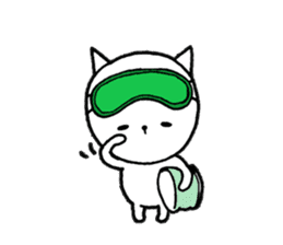 Three white cats sticker #7693939