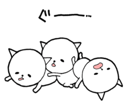 Three white cats sticker #7693943