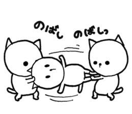 Three white cats sticker #7693946