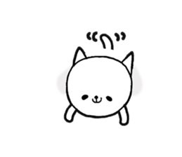 Three white cats sticker #7693949