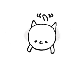 Three white cats sticker #7693949