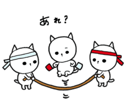 Three white cats sticker #7693953