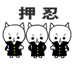 Three white cats sticker #7693955