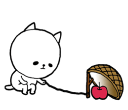 Three white cats sticker #7693958