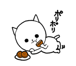 Three white cats sticker #7693961