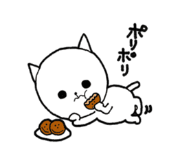 Three white cats sticker #7693961